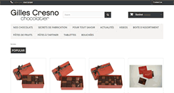 Desktop Screenshot of gilles-cresno-chocolatier.com